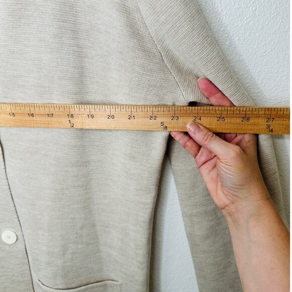 The Row Chopok Cream Double Breasted Wool & Silk Cardigan Sweater Jacket L - Picture 11 of 13